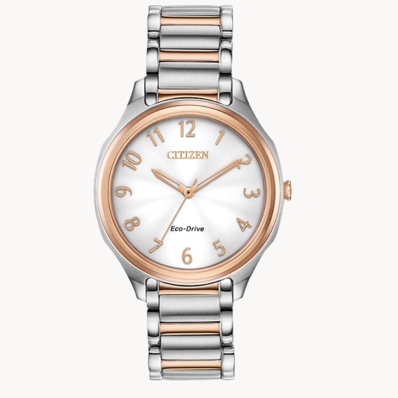 Citizen Eco-drive women’s two tone watch silver & rose gold - Picture 3 of 11